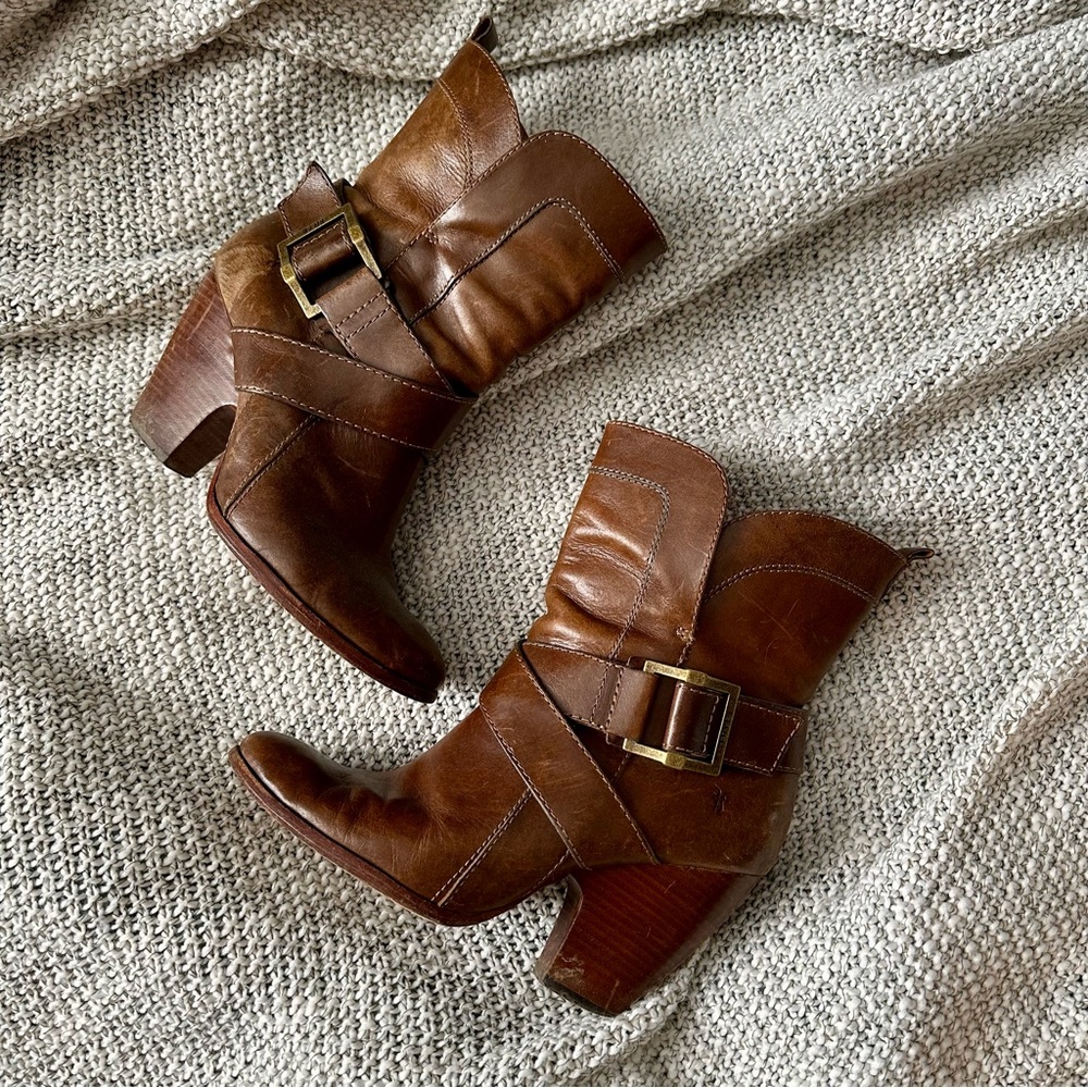 Vintage Frye Andrea mid leather boots sz8